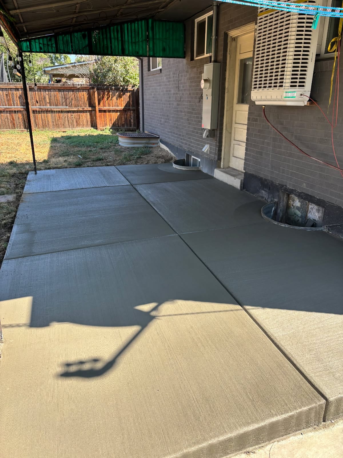 Refreshed concrete patio